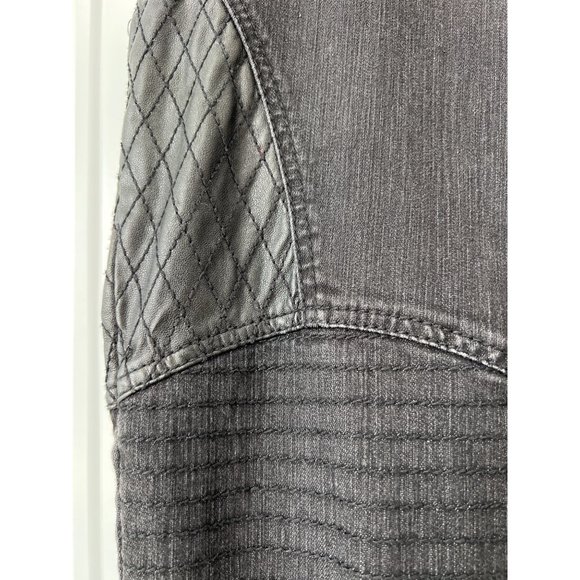 Harley Davidson Low Rise Skinny Moto Jeans Womens 8P Cotton Blend Biker Black - Picture 4 of 8